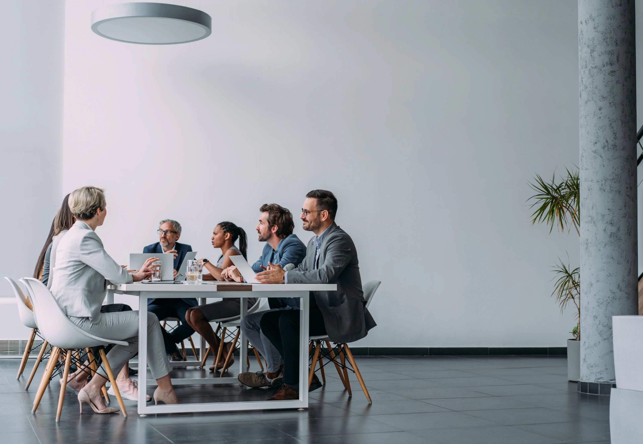 Business team discussing digital transformation strategy